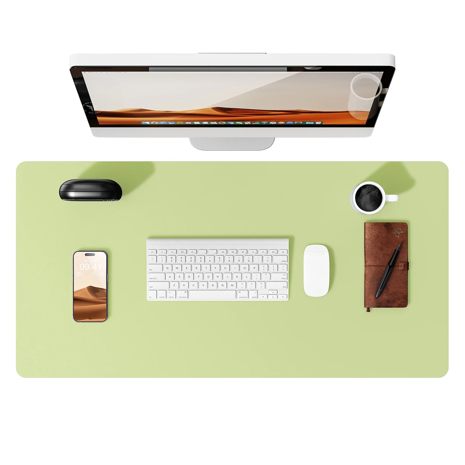 Large Mouse Pad,Office Desk Mat, Leather Desk Pad Protector, Non-Slip PU Leather Desk Blotter, Laptop Desk Pad Quick Pick Grocers